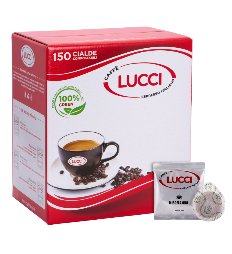 150 cialde, Caffè Lucci Miscela Oro (100% Arabica)
